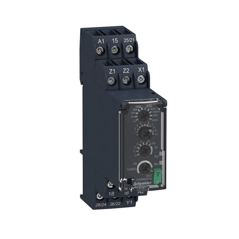 TEMPORIZADOR ELECTRONICO 0.05S-30M-300H 24-240VAC/DC 2NA/NC RE22R2MYMR SCHNEIDER ELECTRIC1