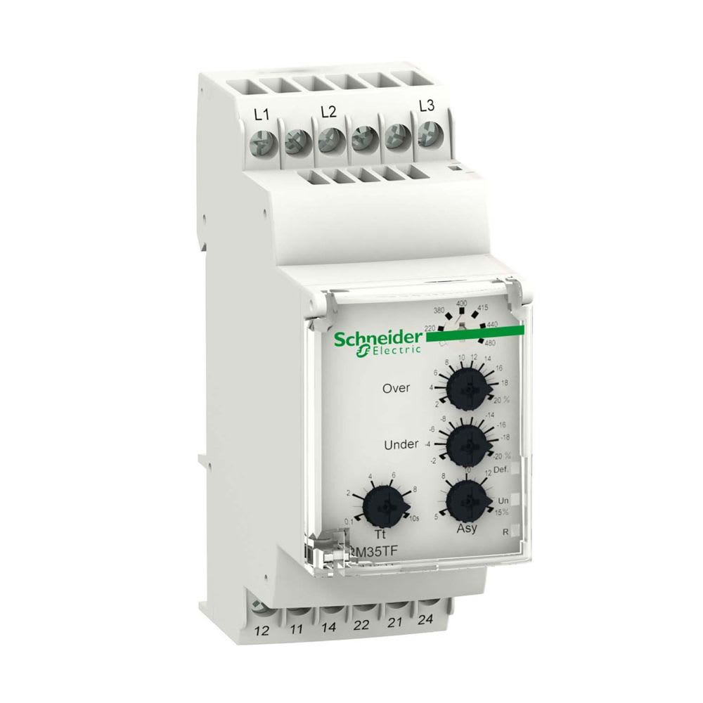 RELE DE SECUENCIA Y FALTA DE FASE TRIFASICO 220/440VAC DIN RM35TF30 SCHNEIDER ELECTRIC
