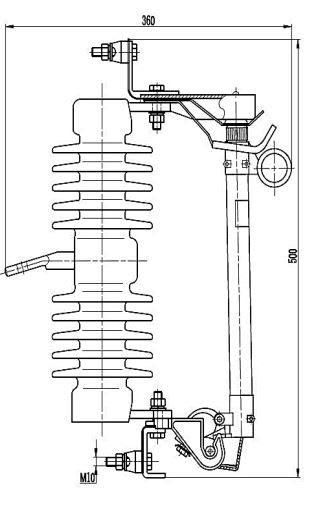 SECCIONADOR CUT OUT CERAMICO 27KV 200A 150KVBILL TANHO3