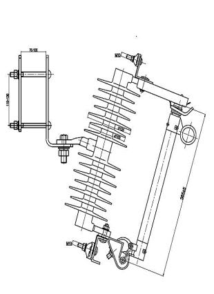 SECCIONADOR CUT OUT POLIMERICO 27KV 100A 150KVBILL TANHO2
