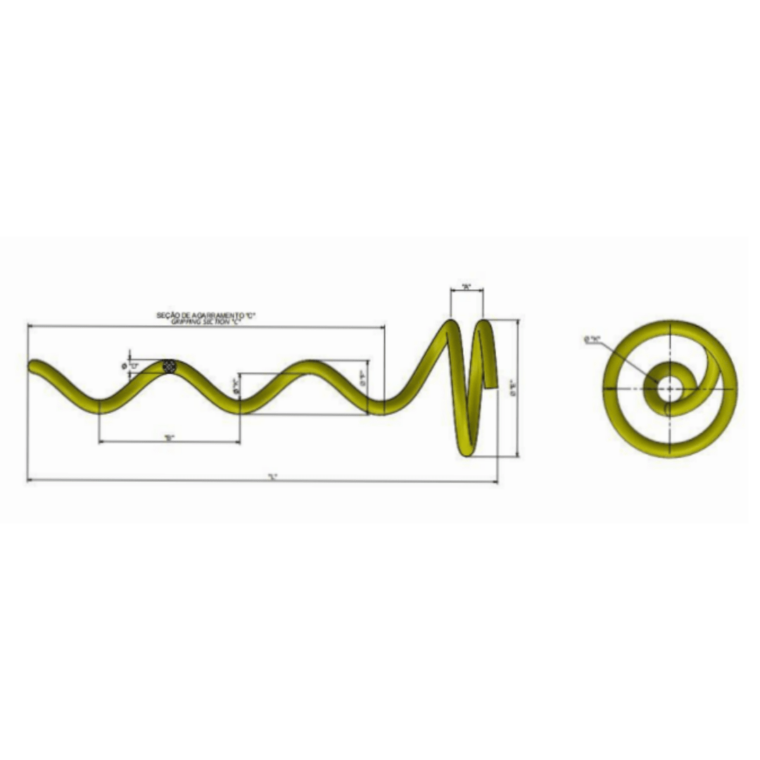 AMORTIGUADOR DE VIBRACION PVC TIPO ESPIRAL SIMPLE 8.89-11.42MM BF DY-9103 TELECOM