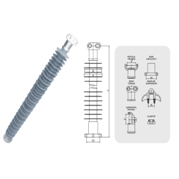 AISLADOR TIPO LINE POST STLP-230 CL4 H-HT-BA-BG SILICON TECHNOLOGY1