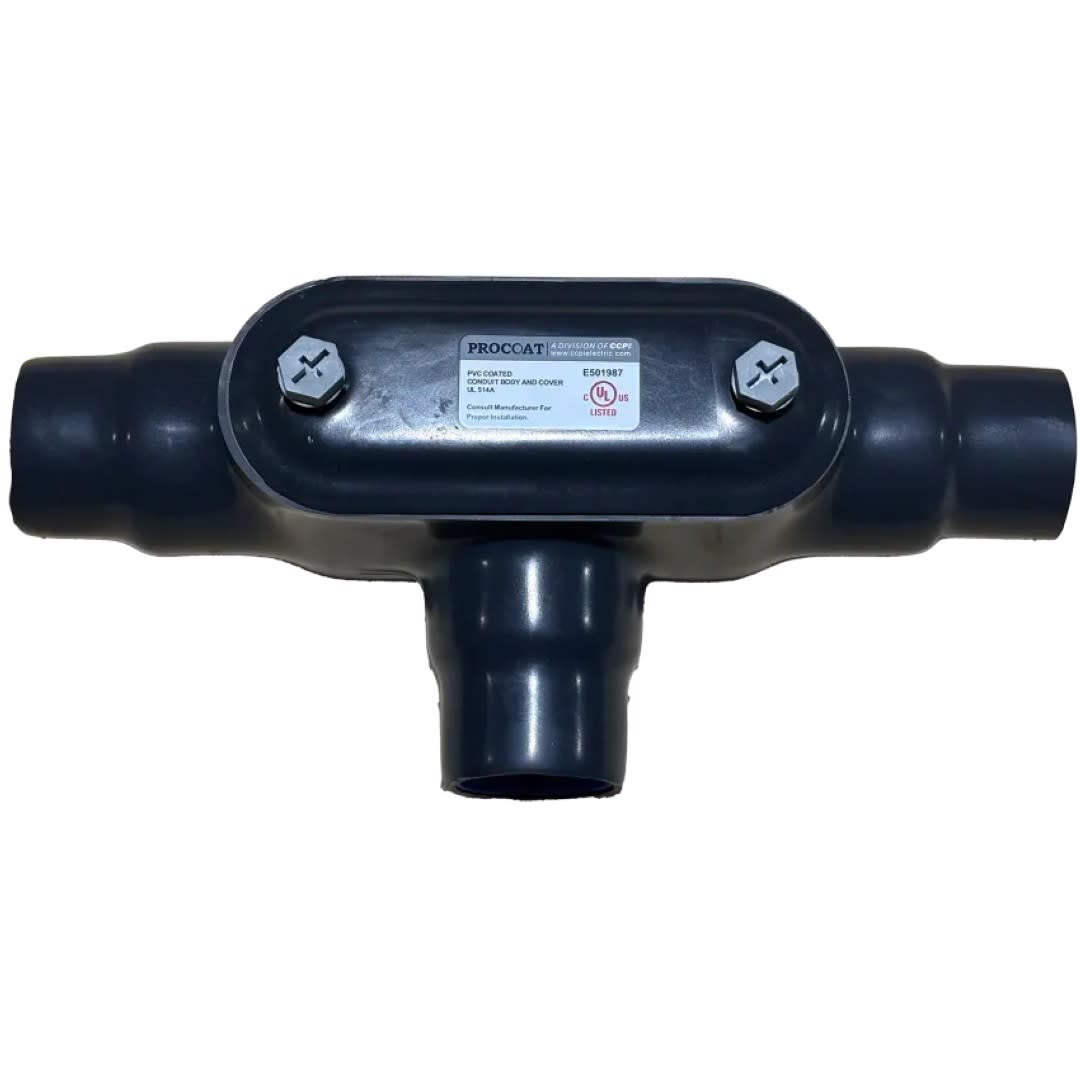 CAJA CONDULET FORM 7 TIPO T 2'' REVESTIDA DE PVC ETL PROCOAT1