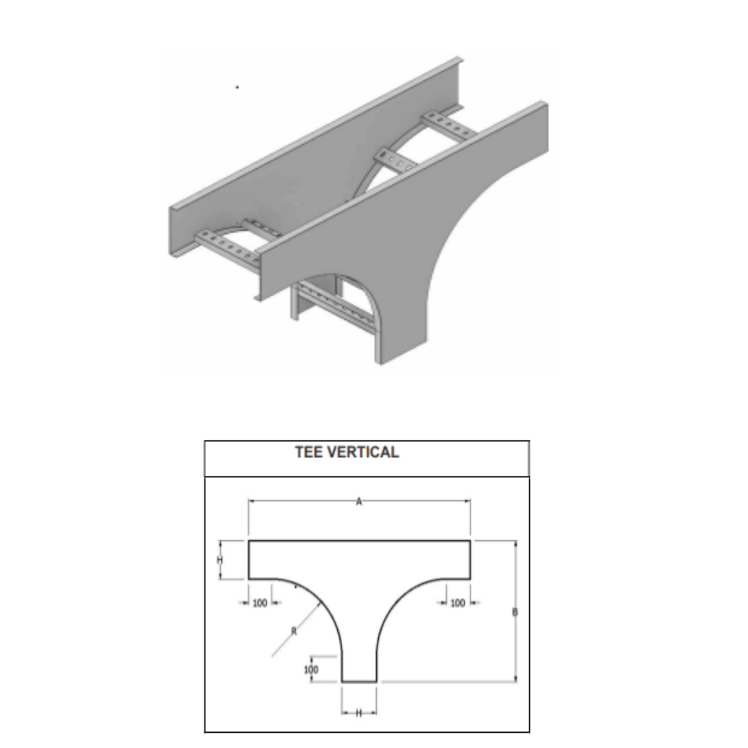 TEE VERTICAL 900X100MM GALV. CALIENTE ARAGCU VM2