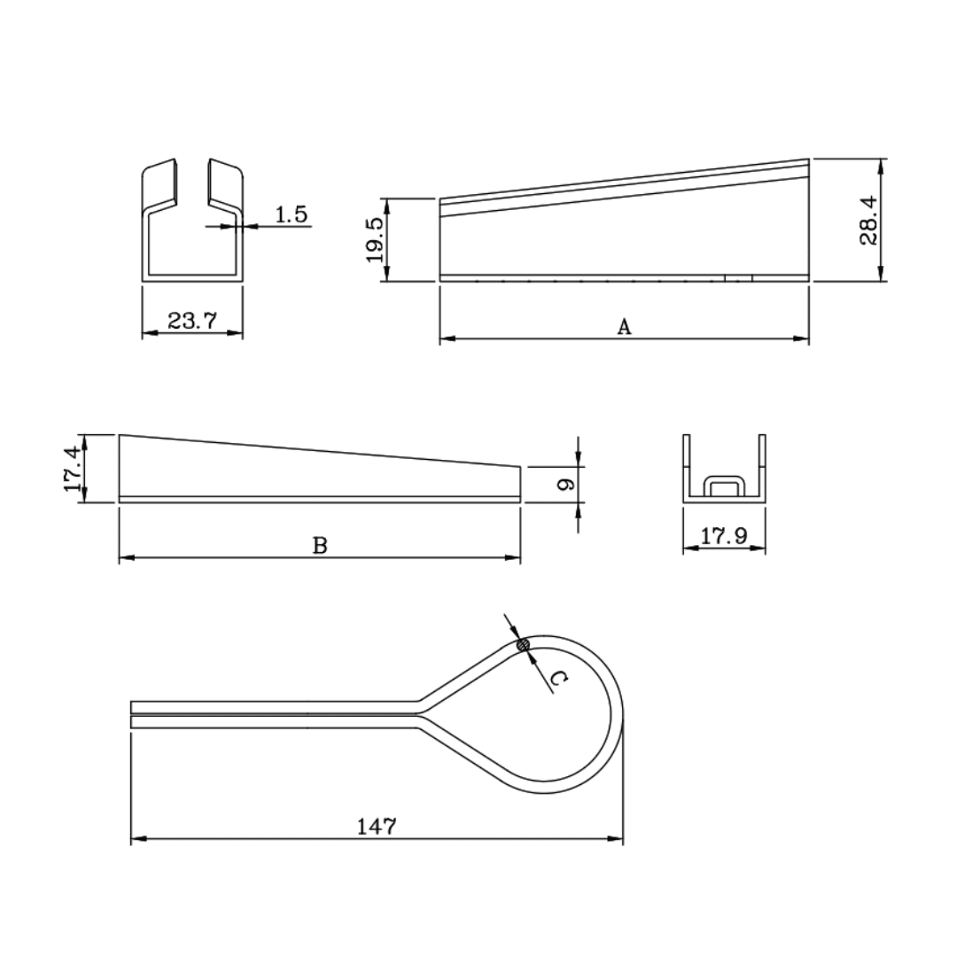 TEMPLADOR PARA ACOMETIDA TRIFASICA 1KN 91X101X3MM D1TE0201 ARAGCU AD2