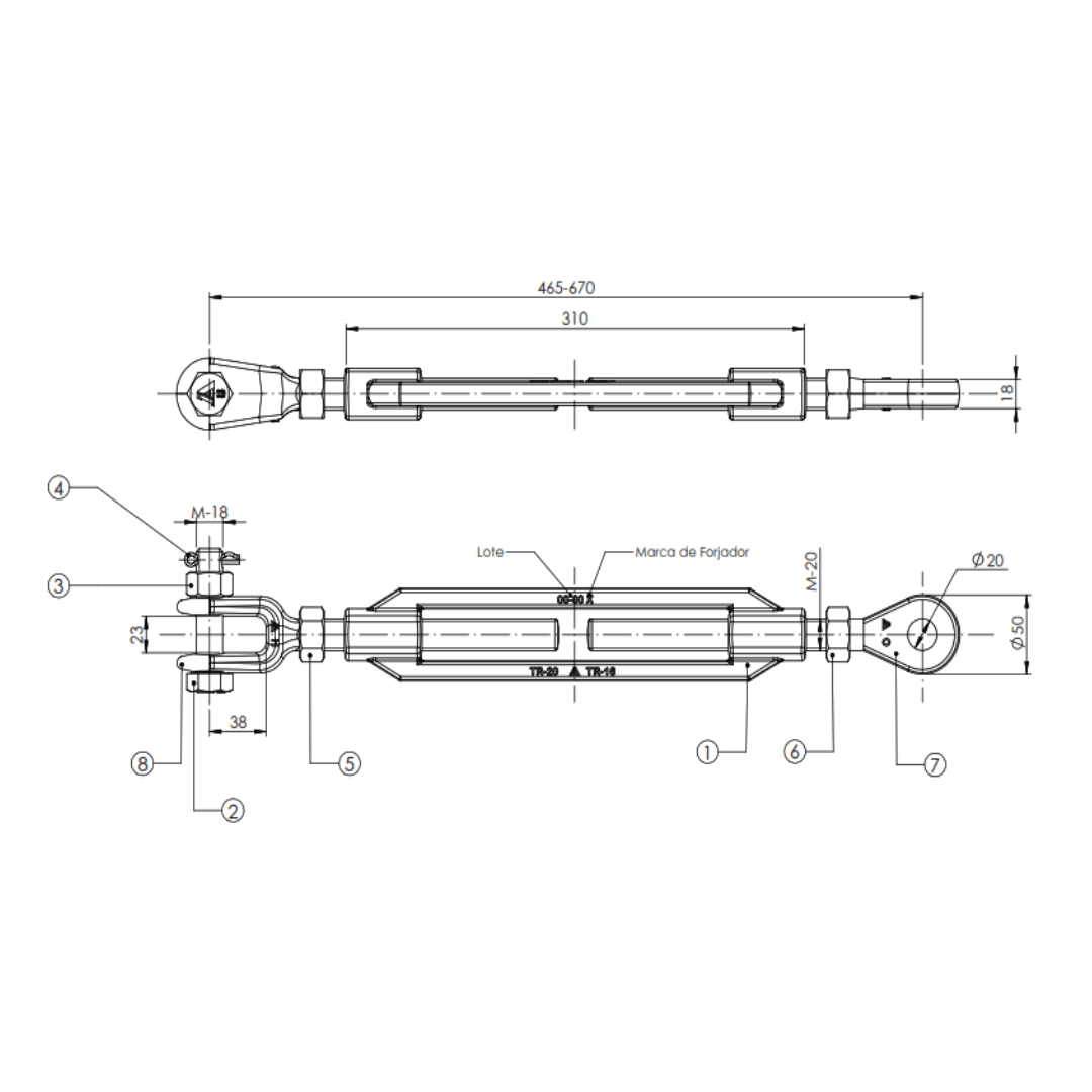 TENSOR DE ROSCA TR-20/OH (4339) ARAGCU AT