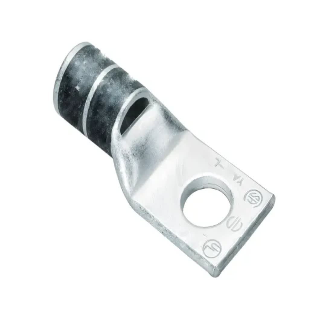 TERMINAL DE COMPRESION BARRIL CORTO STD CU/ES 4AWG Ø1/4'' 35KV UL BURNDY1