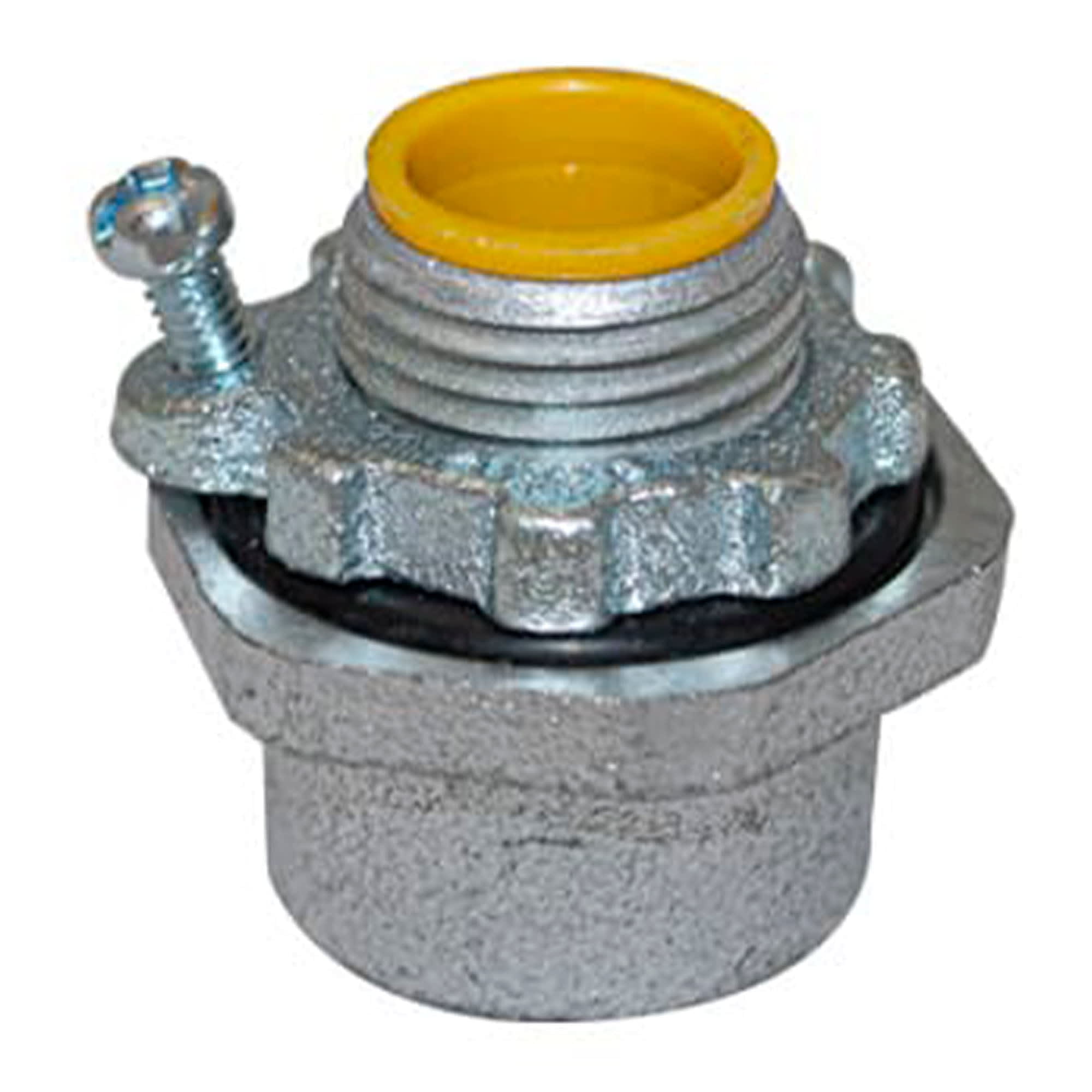 CONECTOR RIGID HUB 1/2'' HIERRO MALEABLE C/CONEXION A TIERRA ELECTRO GALVANIZADO CON UL E317578 JJ