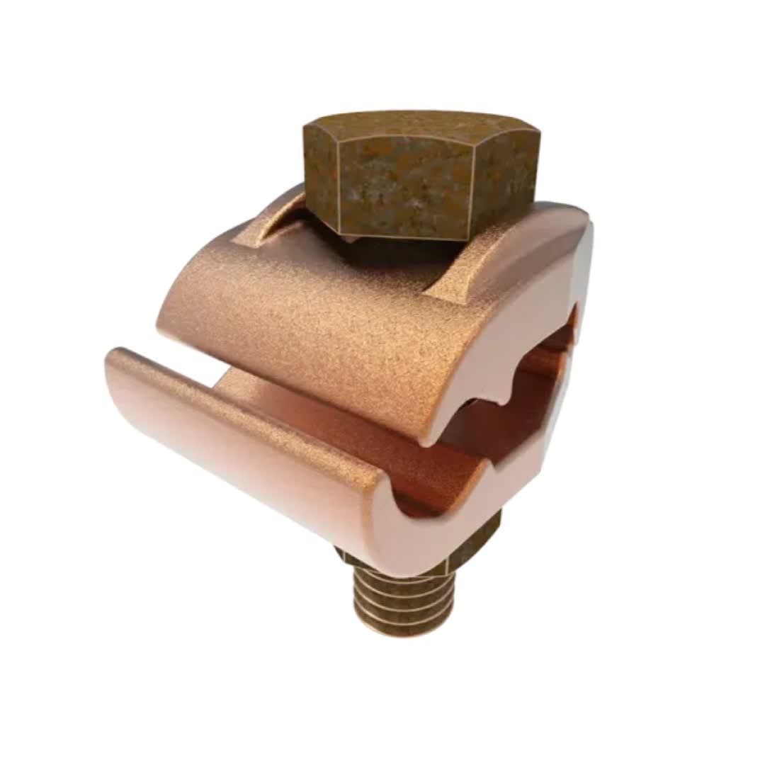CONECTOR MECANICO CU TIPO GB P/CABLE 4AWG-2/0AWG A BARRA 1/4'' PERNO DE 3/8'' UL BURNDY