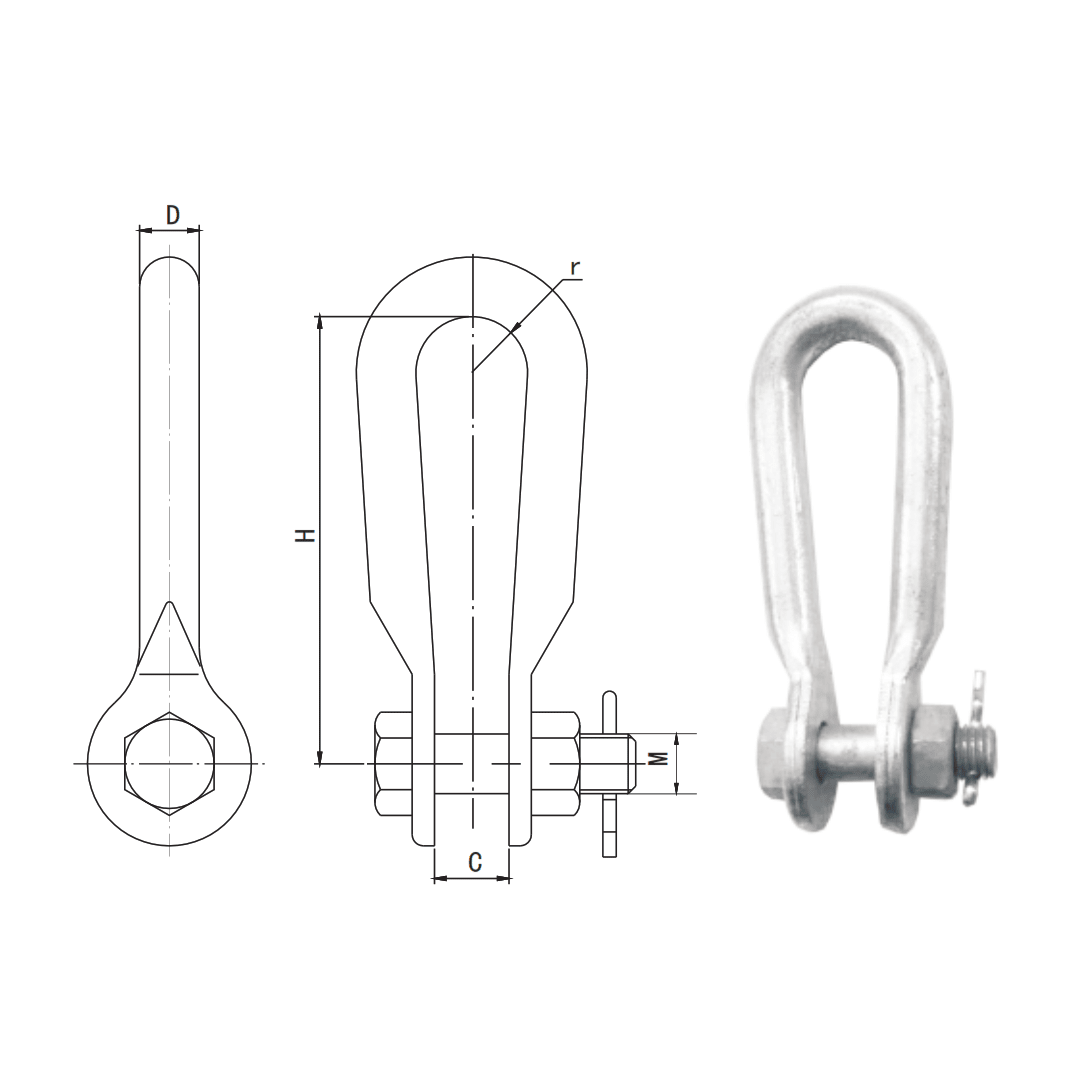 GRILLETES RECTO DE ANCLAJE MODELO UL-21 210KN ARAGCU HE