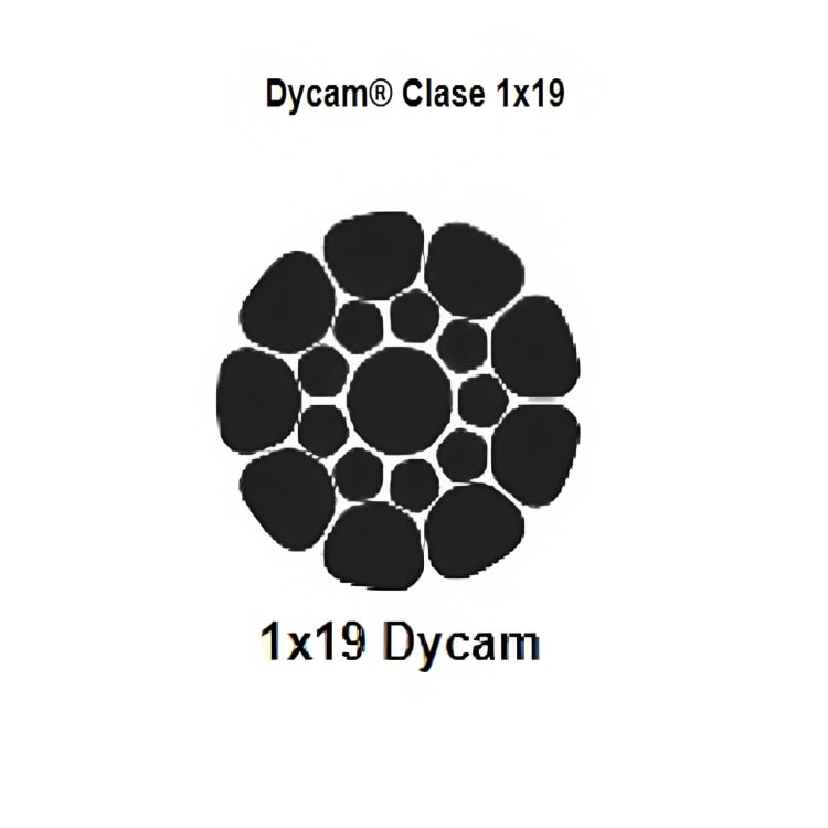 CABLE DYCAM CL 1X19 GALVANIZADO 1/4'' CAMESA