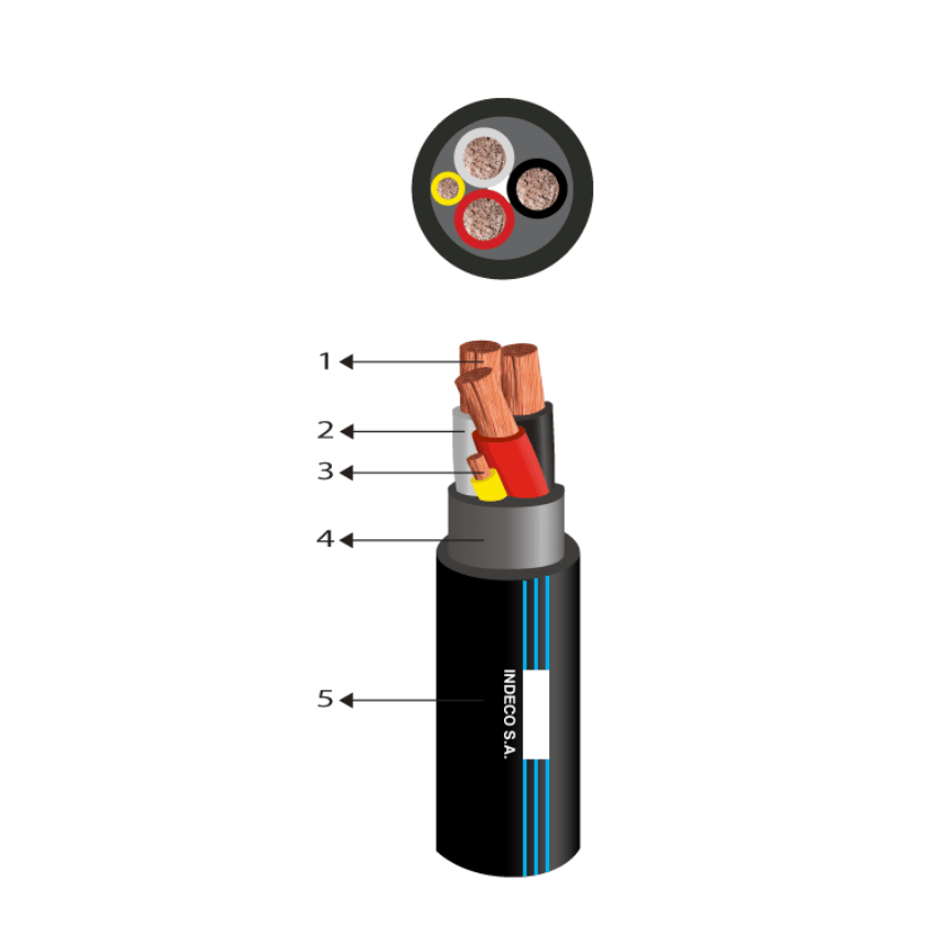 CABLES TTRF-70 (NLT-PC) 300/500V 3x14+1X14 P00038782-6 INDECO