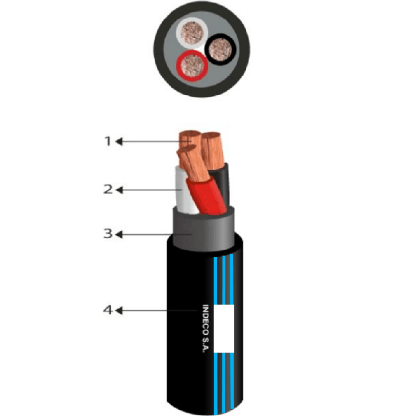 CABLES TTRF-70 (NLT-PC) 300/500V 3x14AWG P00038864-4 INDECO1