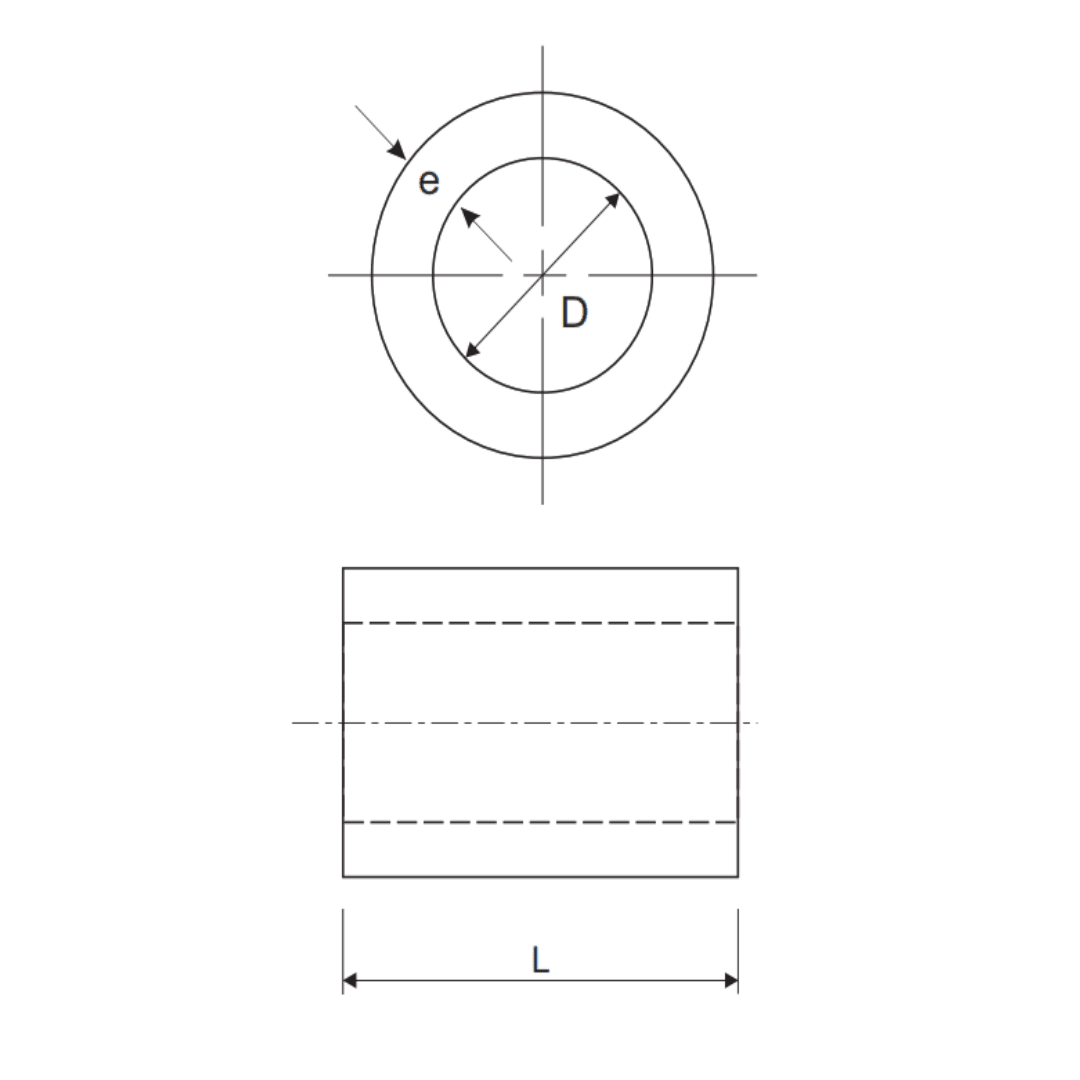 TUBO ESPACIADOR 38X19MM GALV CALIENTE AP5292040 ARAGCU MT2
