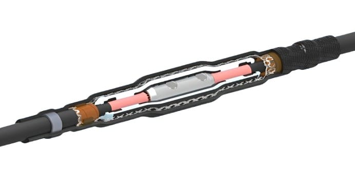 UNION RETRACTIL EN FRIO SIN CONECTOR 1.85(47.0)-7.90(200.0)MM 28KV CSJA-2824 RAYCHEM