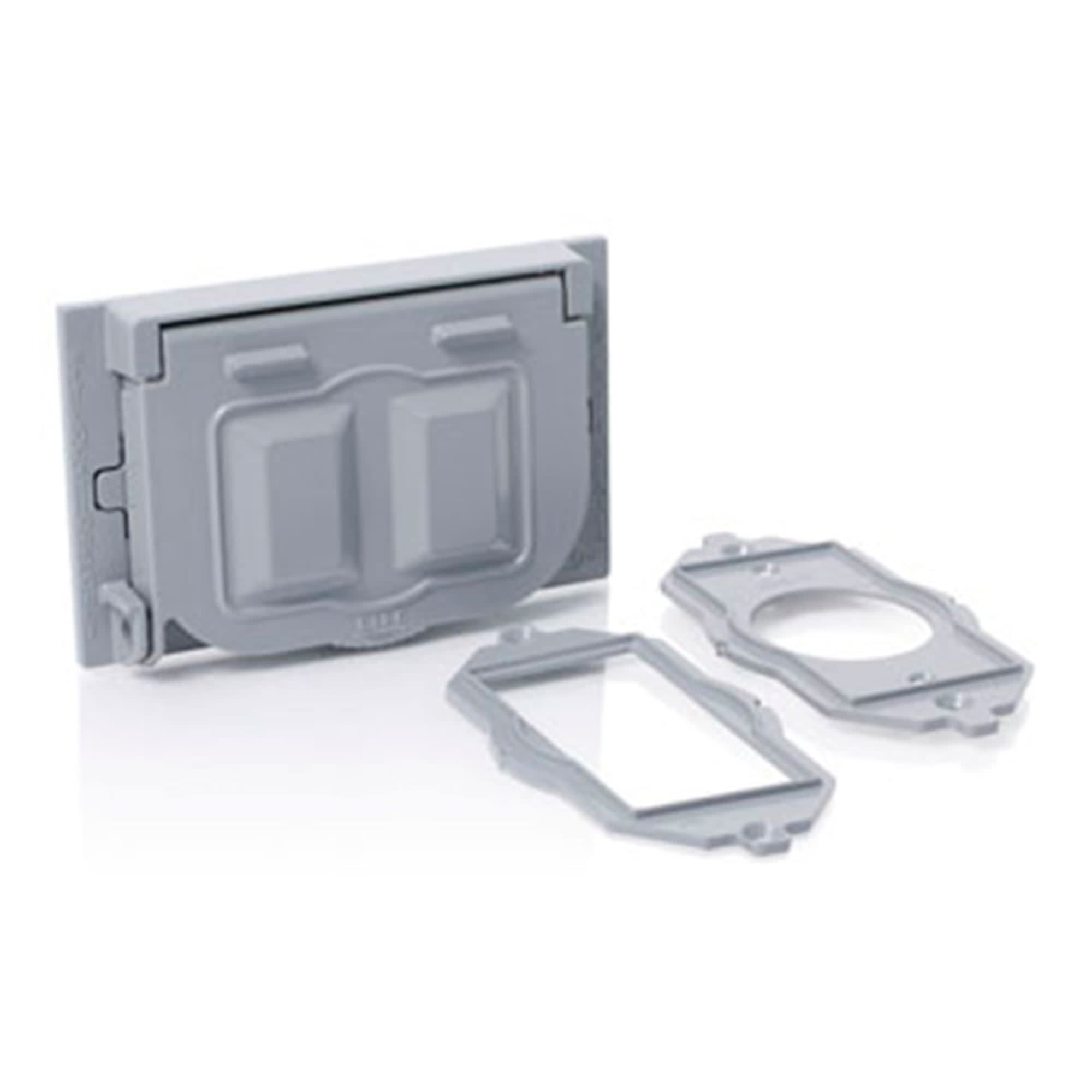 PLACA SIMPLE HERMETICA DECORA HORIZONTAL ALUMINIO LEVITON