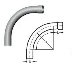 CURVA PVC SCH 40 2'' 90° CON UL651 POR ETL END BELLS ALLIED2