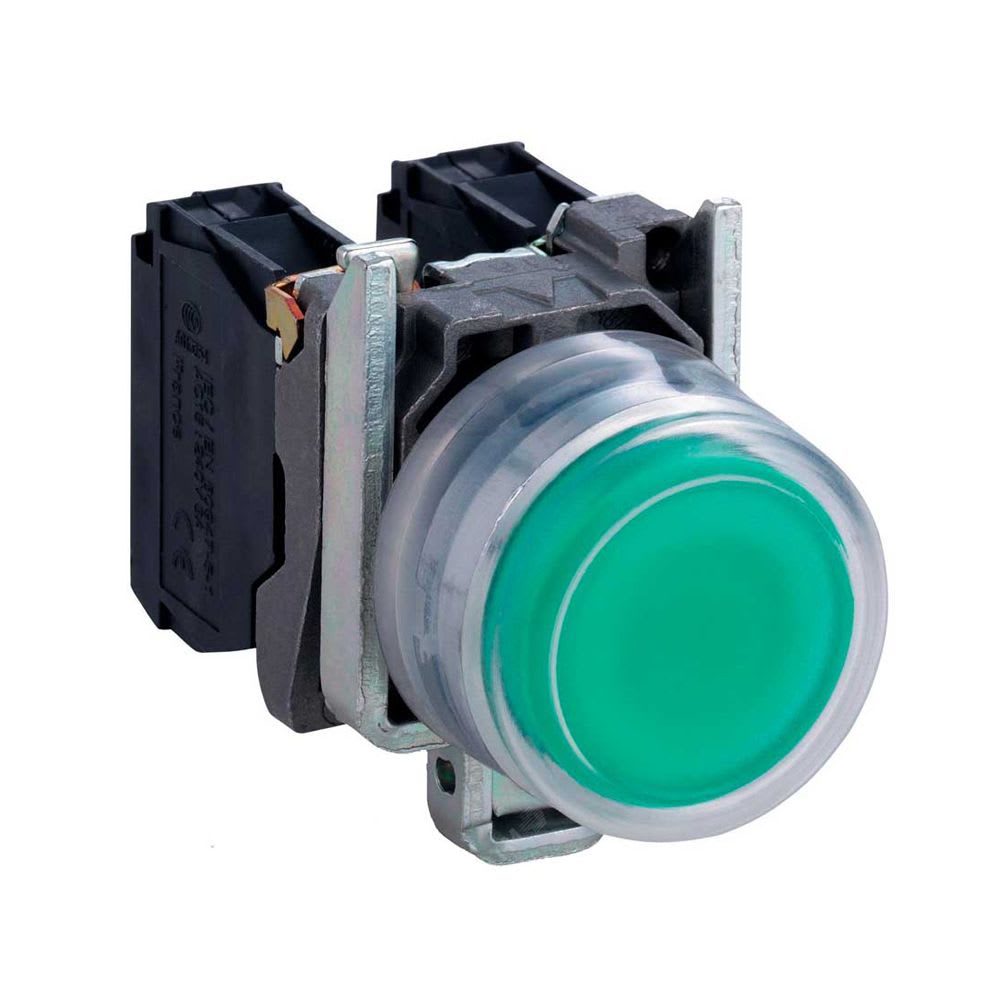 PULSADOR NO LUMINOSO C/CAPUCHON VERDE 22MM 1NA IP66 XB4BP31 SCHNEIDER ELECTRIC