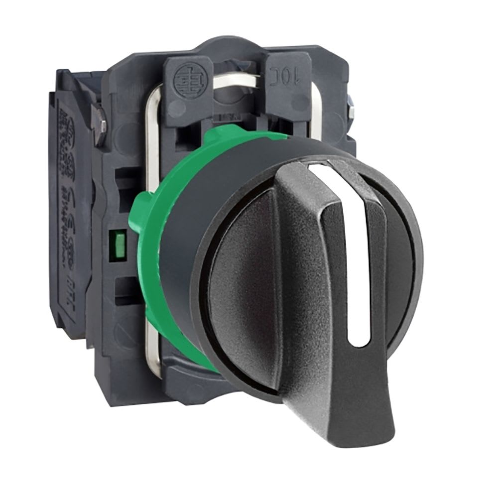 SELECTOR MANIJA CORTA NO LUMINOSO 3 POSICIONES C/RETORNO 22MM 2NA XB5AD53 SCHNEIDER ELECTRIC1