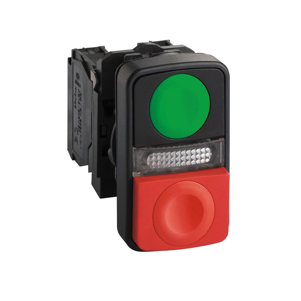 PULSADOR LUMINOSO DOBLE C/LED 220VAC NA+NC XB5AW73731M5 SCHNEIDER ELECTRIC1