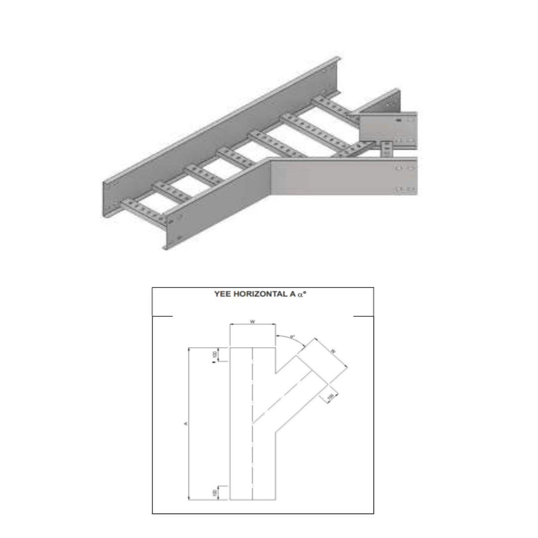 YEE HORIZONTAL GALV. CALIENTE 200MM ARAGCU VM2