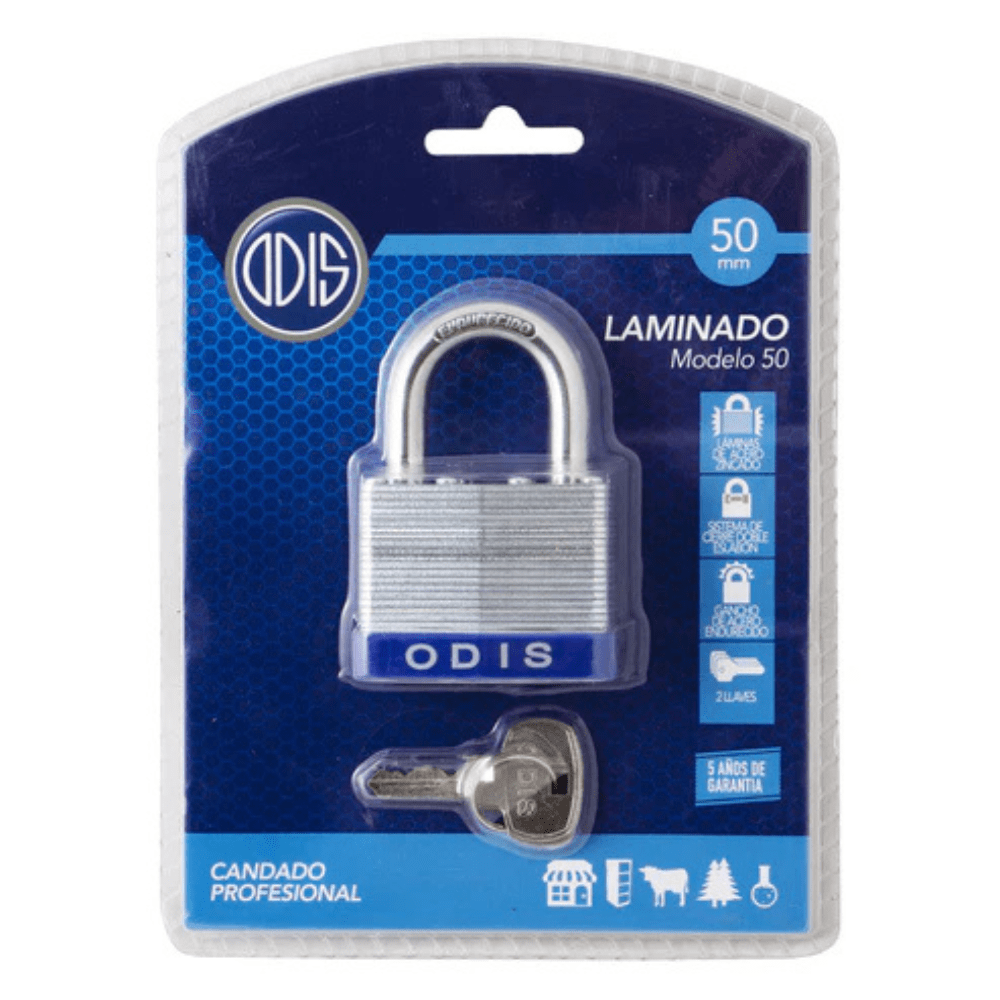 Candado Laminado Odis 50mm Acero Zincado6