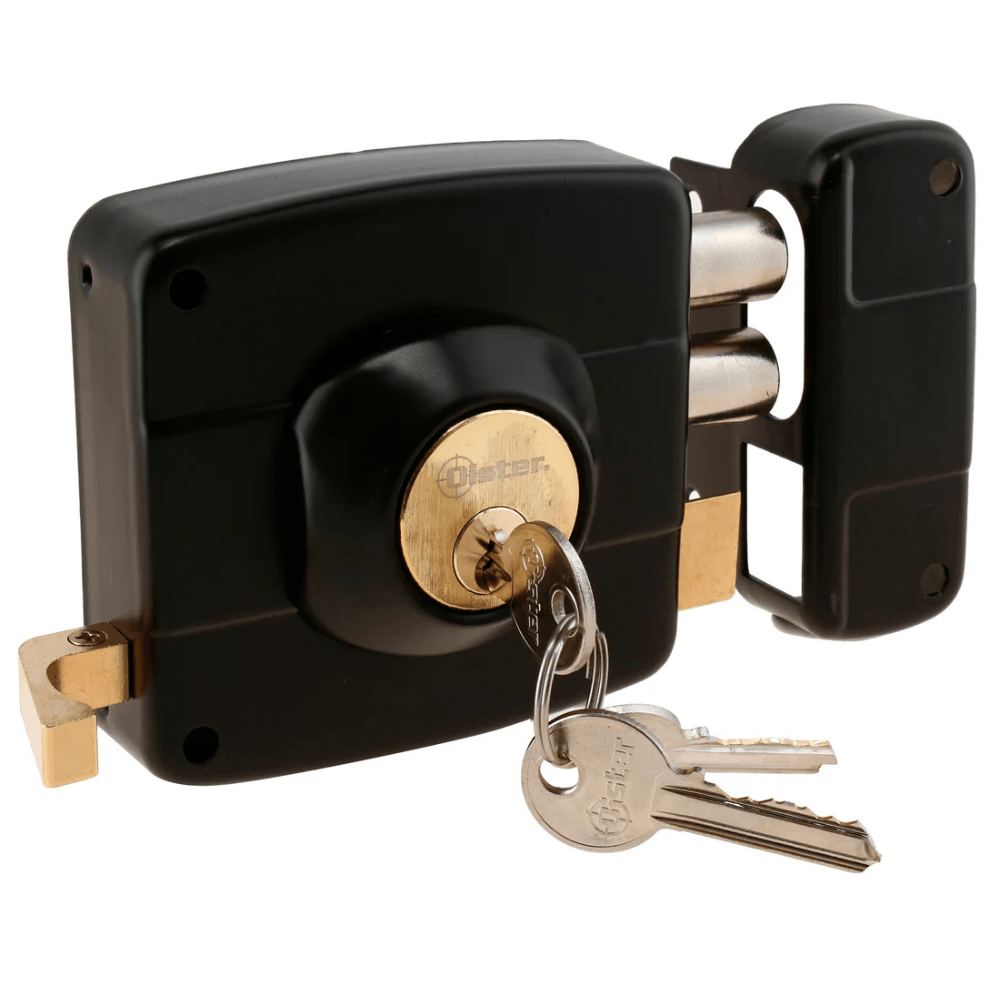 Cerradura Exterior Sobreponer Oister 111 Con Caja Metálica Para Rejas O Puertas Metálicas2