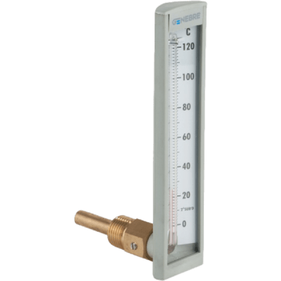 Termómetro Bimetálico de Capilla 165 mm, Vaina de Latón de 50 mm1