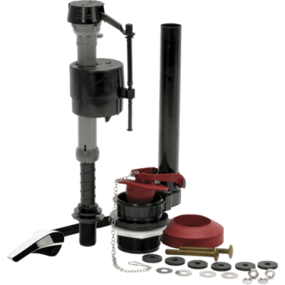 Kit Completo Para Estanque WC, Con Válvula de 7/8 Descarga, Manilla, Sellos y Pernos1