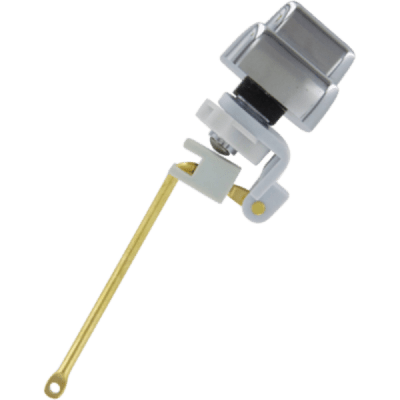 Botón de Plástico Cromado Para WC Con Barra de Bronce1