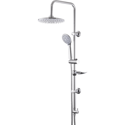 Columna Para Ducha de Ac. Inox. Con Plato y Maneral1