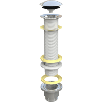 Desagüe Extra Largo Para Vanitorio Sobre Cubierta Tapón Cromado Con Sistema Pop Up1