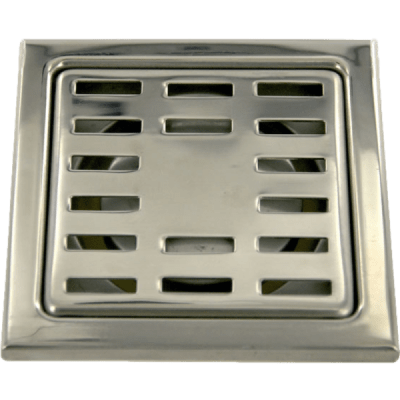 Pileta de Ac. Inox. Para Receptáculos en Obra Con Trampa de Olor y Salida de 1 1/2, 10 x 10 mm1