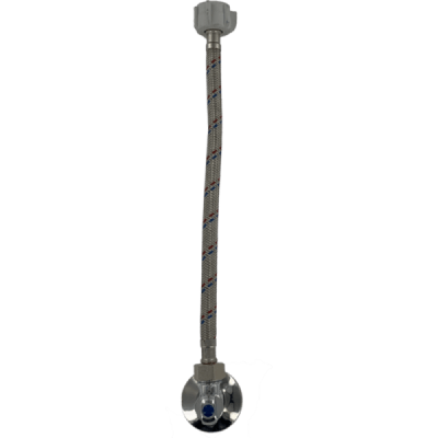 Kit Flexible Con Llave Angular Para WC de 30 cm, Tuerca de 7/8 Plástica1