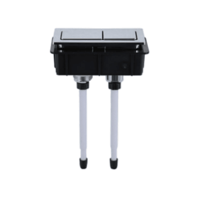 Botón Rectangular Cromado de 2 Etapas Para Estanque Con Perforación en Tapa1