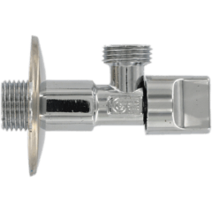 Llave Angular Cromada de Bola Con Roseta