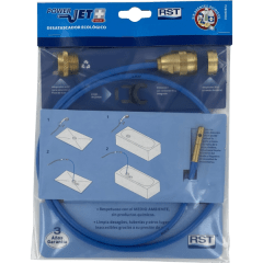 Destapador de Desagües Power Jett Plus Con Manguera Semi Flexible y Adaptadores M22, M24 y 1/2