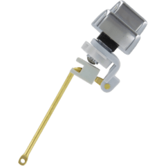 Botón de Plástico Cromado Para WC Con Barra de Bronce