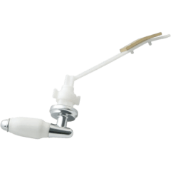 Manilla Para WC de Metal Cromado y Cerámica Con Barra de Plástico, Instalación Frontal