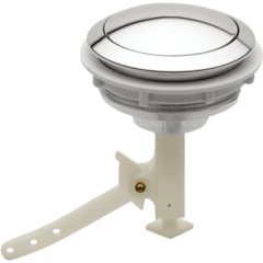 Botón Cromado de 1 Etapa Para Estanque Con Perforación en Tapa Para V. Descarga Estándar Con Flapper
