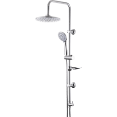 Columna Para Ducha de Ac. Inox. Con Plato y Maneral