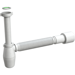 Sifón de Lavaplatos Con Conectores Flexibles, Tuerca de 1 1/2 y Salida Para Ø40/50 mm