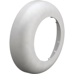 Roseta Plástico PP Blanco de 110 mm Int. / 170 mm Ext.