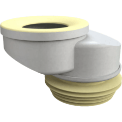 Adaptador PP Blanco Para Taza WC, de Ø100/110 mm Excentrico