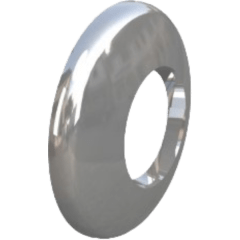 Roseta Baja Plástico ABS Cromado de Ø80mm