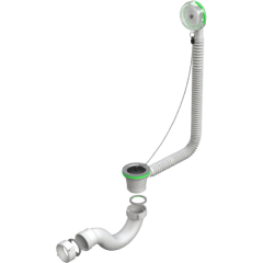 Desagüe Para Tina Plástico PP Blanco, 45 cm de Largo, Salida Ø40 mm o Ø50 mm