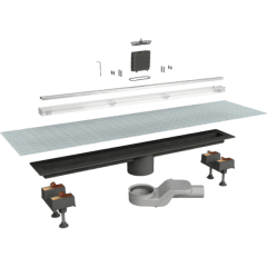 Canaletas Sumidero Para Ducha en Obra Plástico ABS de 65 cm Grilla de 60 cm Reversible