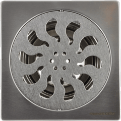 Pileta de Ac. Inox. Para Receptáculos en Obra Con Trampa de Olor y Salida de 1 1/2, 15 x 15 mm