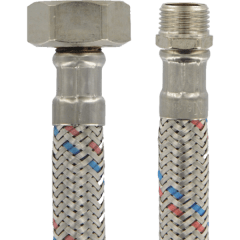 Flexible Para Agua Fría y Caliente 1/2x3/8 HI/HE de Ac. Inox.