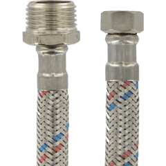 Flexible Para Agua Fría y Caliente 1/2x3/8 HE/HI de Ac. Inox.